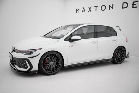 Seitenschweller Ansatz (Paar) V.2 + Flaps passend für VW Golf GTI / GTE / GTI Clubsport / GTD / R-Line Mk8