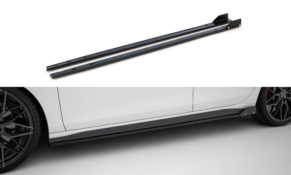 Seitenschweller Ansatz (Paar) V.2 + Flaps passend für VW Golf GTI / GTE / GTI Clubsport / GTD / R-Line Mk8