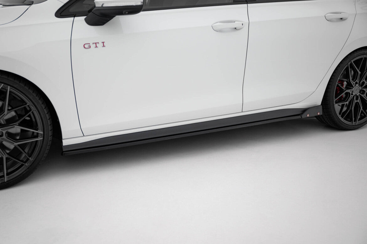 Seitenschweller Ansatz (Paar) V.2 + Flaps passend für VW Golf GTI / GTE / GTI Clubsport / GTD / R-Line Mk8