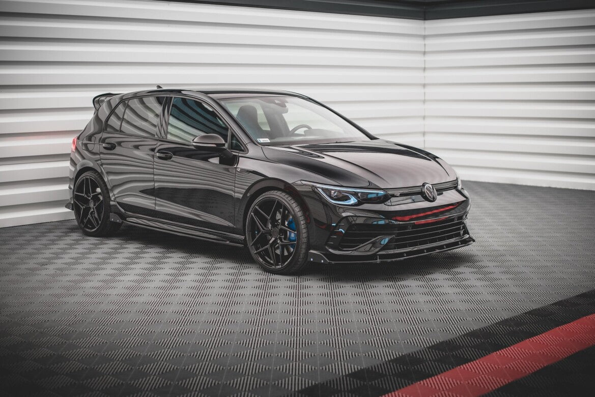 Seitenschweller Ansatz (Paar) V.2 + Flaps passend für VW Golf R Hatchback Mk8 FL