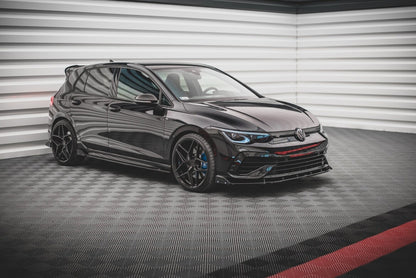 Seitenschweller Ansatz (Paar) V.2 + Flaps passend für VW Golf R Hatchback Mk8 FL