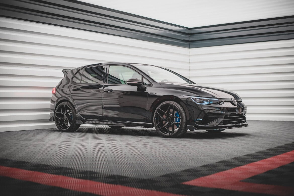 Seitenschweller Ansatz (Paar) V.2 + Flaps passend für VW Golf R Hatchback Mk8 FL