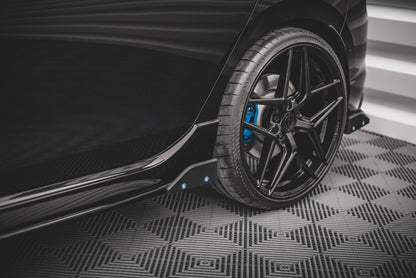 Seitenschweller Ansatz (Paar) V.2 + Flaps passend für VW Golf R Hatchback Mk8 FL