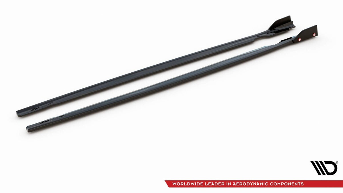 Seitenschweller Ansatz (Paar) V.2 + Flaps passend für VW Golf R Hatchback Mk8 FL