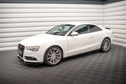 Seitenschweller Ansatz (Paar) V.2 passend für Audi A5 / A5 S-Line / S5 Coupe 8T schwarz Hochglanz