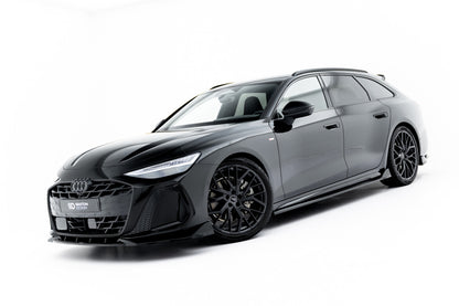 Seitenschweller Ansatz (Paar) V.2 passend für Audi A6 S-Line C9 schwarz Hochglanz