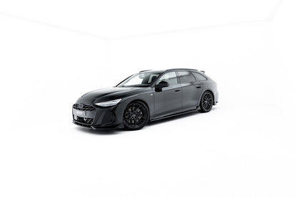 Seitenschweller Ansatz (Paar) V.2 passend für Audi A6 S-Line C9 schwarz Hochglanz