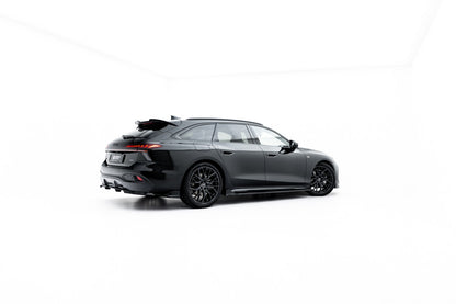 Seitenschweller Ansatz (Paar) V.2 passend für Audi A6 S-Line C9 schwarz Hochglanz