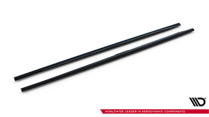 Seitenschweller Ansatz (Paar) V.2 passend für Audi A6 S-line / S6 C7 schwarz Hochglanz