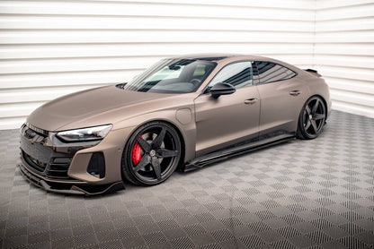 Seitenschweller Ansatz (Paar) V.2 passend für Audi e-Tron GT / RS GT Mk1 schwarz Hochglanz
