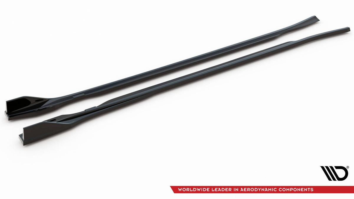 Seitenschweller Ansatz (Paar) V.2 passend für Audi e-Tron GT / RS GT Mk1 schwarz Hochglanz