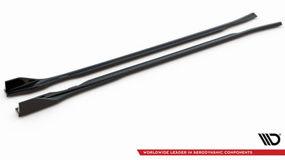 Seitenschweller Ansatz (Paar) V.2 passend für Audi e-Tron GT / RS GT Mk1 schwarz Hochglanz