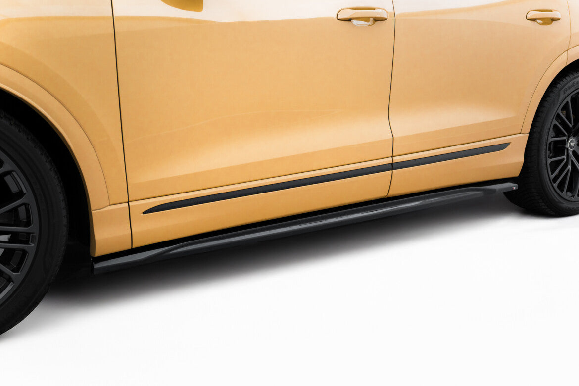 Seitenschweller Ansatz (Paar) V.2 passend für Audi Q8 Mk1 FL schwarz Hochglanz