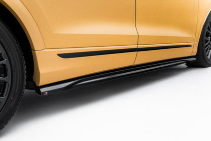 Seitenschweller Ansatz (Paar) V.2 passend für Audi Q8 Mk1 FL schwarz Hochglanz