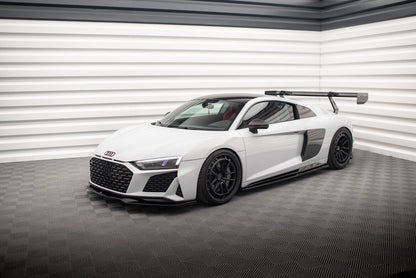 Seitenschweller Ansatz (Paar) V.2 passend für Audi R8 Mk2 FL schwarz Hochglanz