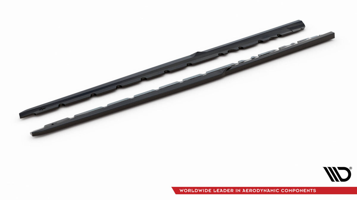 Seitenschweller Ansatz (Paar) V.2 passend für Audi R8 Mk2 FL schwarz Hochglanz
