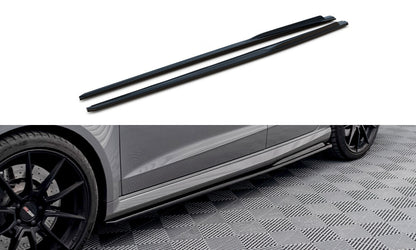 Seitenschweller Ansatz (Paar) V.2 passend für Audi RS3 8V Sportback FL schwarz Hochglanz