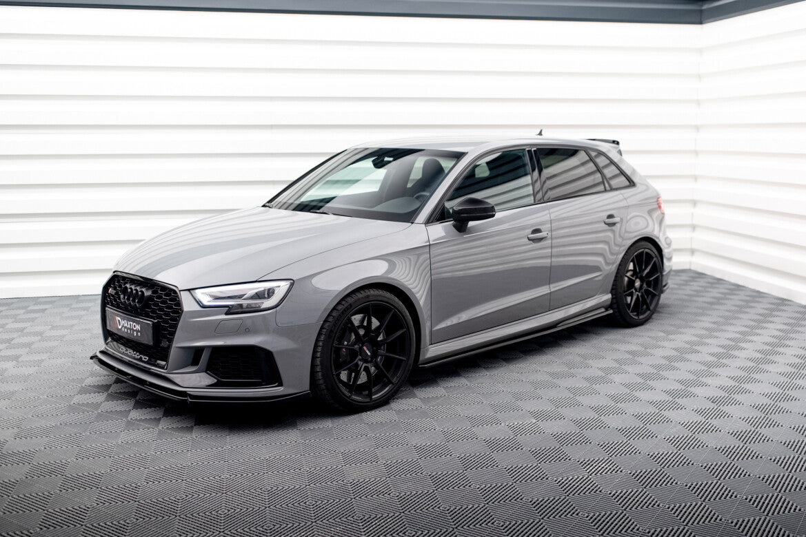 Seitenschweller Ansatz (Paar) V.2 passend für Audi RS3 8V Sportback FL schwarz Hochglanz