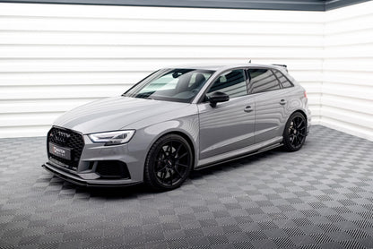 Seitenschweller Ansatz (Paar) V.2 passend für Audi RS3 8V Sportback FL schwarz Hochglanz