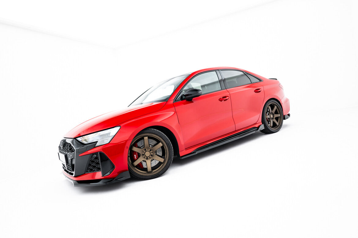 Seitenschweller Ansatz (Paar) V.2 passend für Audi RS3 Sportback 8Y FL schwarz Hochglanz
