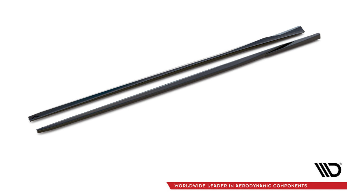 Seitenschweller Ansatz (Paar) V.2 passend für Audi S3 / A3 S-Line Sportback 8V / 8V FL schwarz Hochglanz