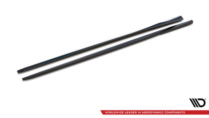 Seitenschweller Ansatz (Paar) V.2 passend für Audi S3 / A3 S-Line Sportback 8V / 8V FL schwarz Hochglanz