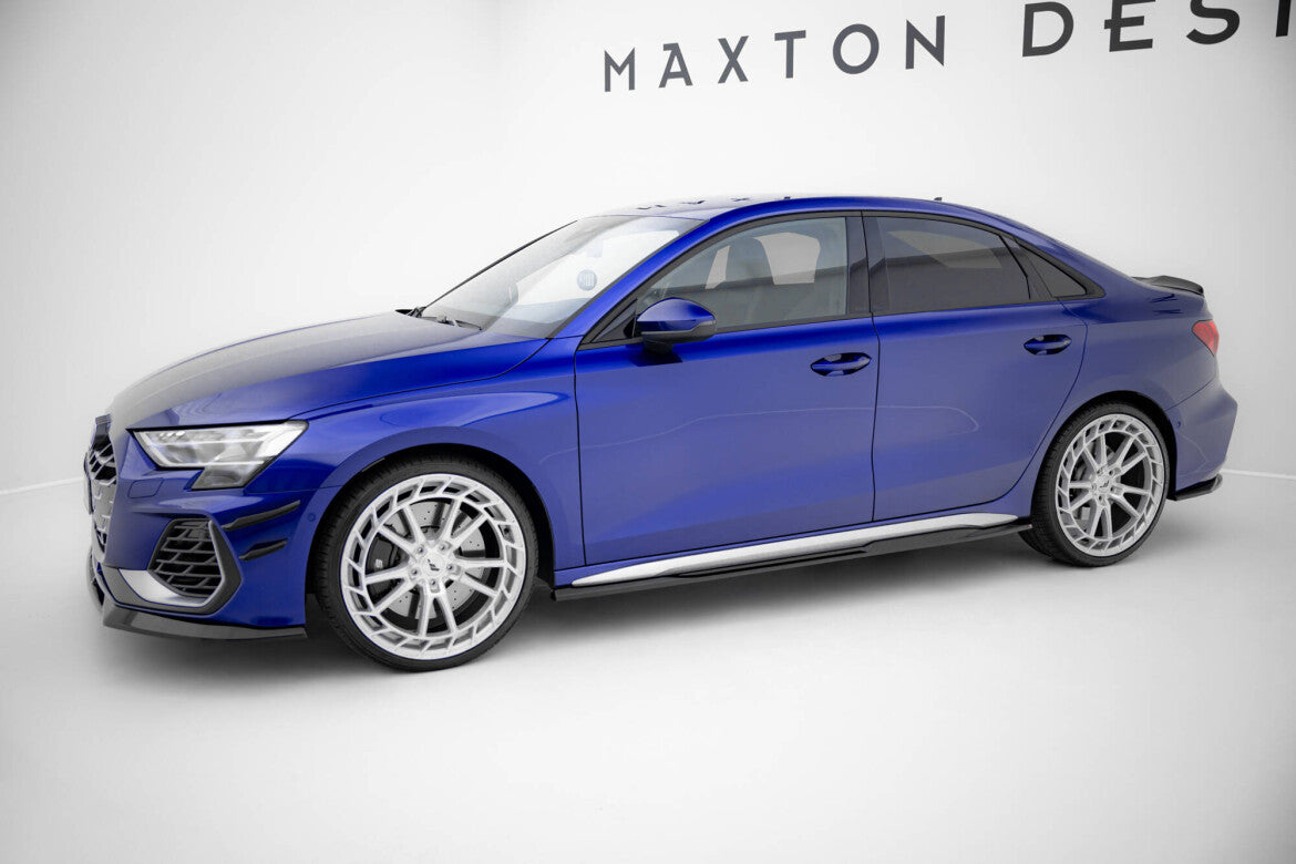 Seitenschweller Ansatz (Paar) V.2 passend für Audi S3 / A3 S-Line Sportback / Limo 8Y / 8Y FL schwarz Hochglanz
