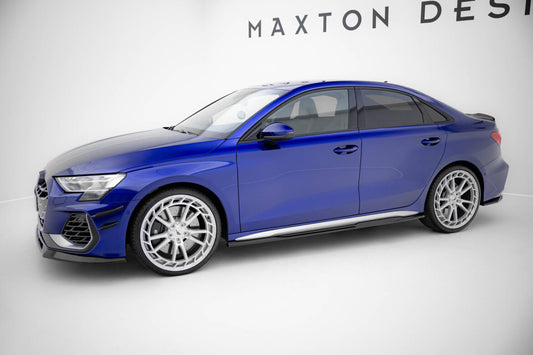 Seitenschweller Ansatz (Paar) V.2 passend für Audi S3 / A3 S-Line Sportback / Limo 8Y / 8Y FL schwarz Hochglanz