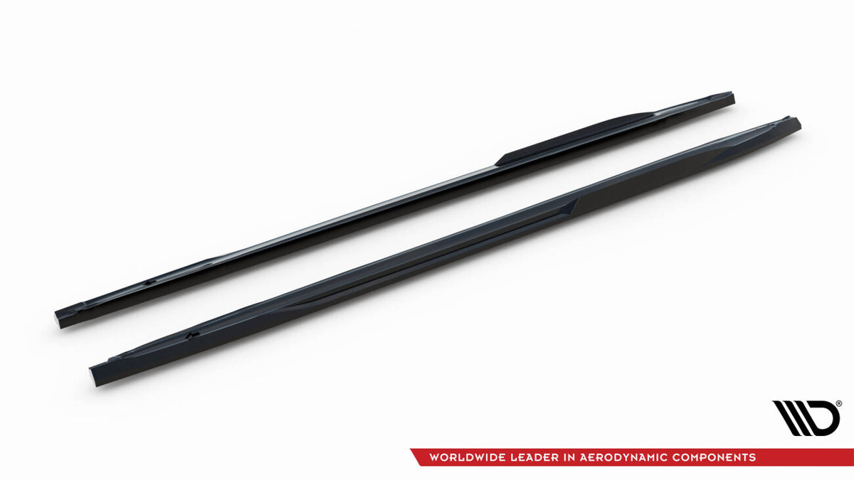 Seitenschweller Ansatz (Paar) V.2 passend für Audi S3 / A3 S-Line Sportback / Limo 8Y / 8Y FL schwarz Hochglanz