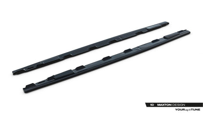 Seitenschweller Ansatz (Paar) V.2 passend für Audi S5 / A5 S-Line Coupe F5 schwarz Hochglanz
