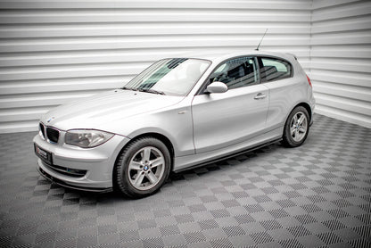 Seitenschweller Ansatz (Paar) V.2 passend für BMW 1er E81 FL schwarz Hochglanz
