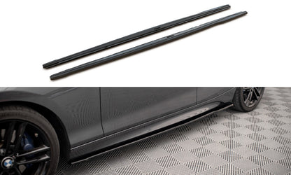 Seitenschweller Ansatz (Paar) V.2 passend für. BMW 1er M135i / M140i / M-Paket F20 schwarz Hochglanz