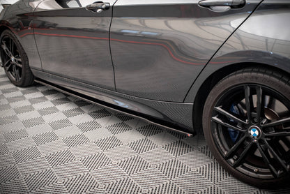 Seitenschweller Ansatz (Paar) V.2 passend für. BMW 1er M135i / M140i / M-Paket F20 schwarz Hochglanz