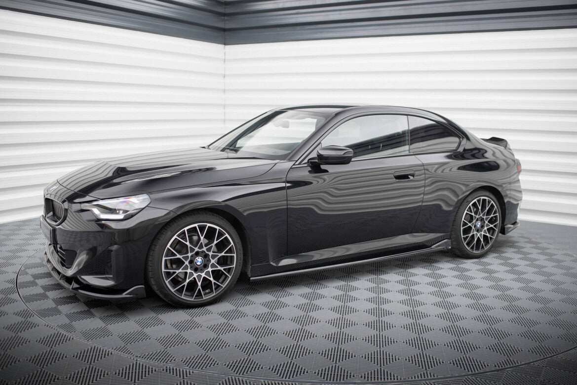 Seitenschweller Ansatz (Paar) V.2 passend für BMW 2 Coupe G42 schwarz Hochglanz