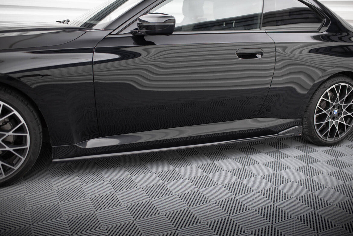 Seitenschweller Ansatz (Paar) V.2 passend für BMW 2 Coupe G42 schwarz Hochglanz