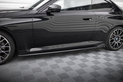 Seitenschweller Ansatz (Paar) V.2 passend für BMW 2 Coupe G42 schwarz Hochglanz