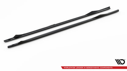 Seitenschweller Ansatz (Paar) V.2 passend für BMW 2 Coupe M-Paket / M240i G42 schwarz Hochglanz