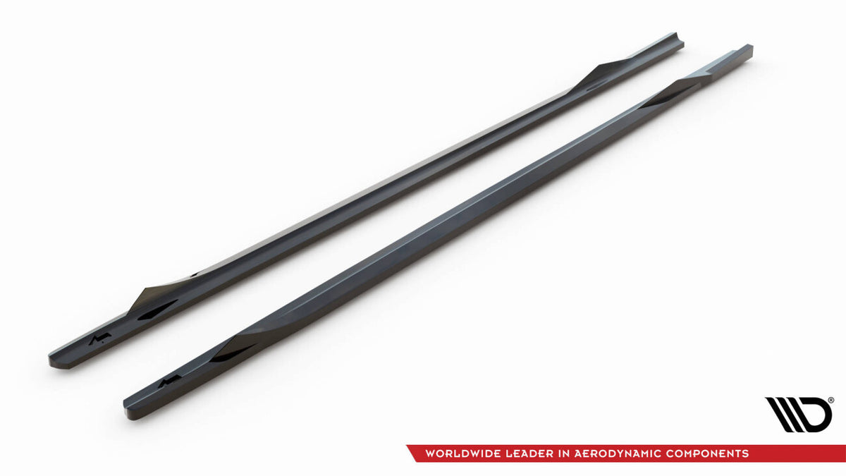 Seitenschweller Ansatz (Paar) V.2 passend für BMW 2 Coupe M-Paket / M240i G42 schwarz Hochglanz