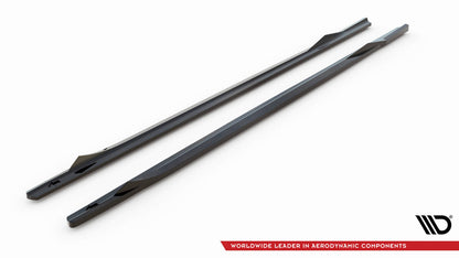 Seitenschweller Ansatz (Paar) V.2 passend für BMW 2 Coupe M-Paket / M240i G42 schwarz Hochglanz