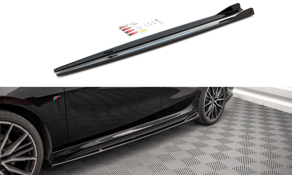 Seitenschweller Ansatz (Paar) V.2 passend für BMW 2 Gran Coupe M-Paket / M235i F44 schwarz Hochglanz