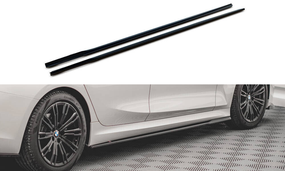 Seitenschweller Ansatz (Paar) V.2 passend für BMW 3er G20 / G21 M-Paket schwarz Hochglanz