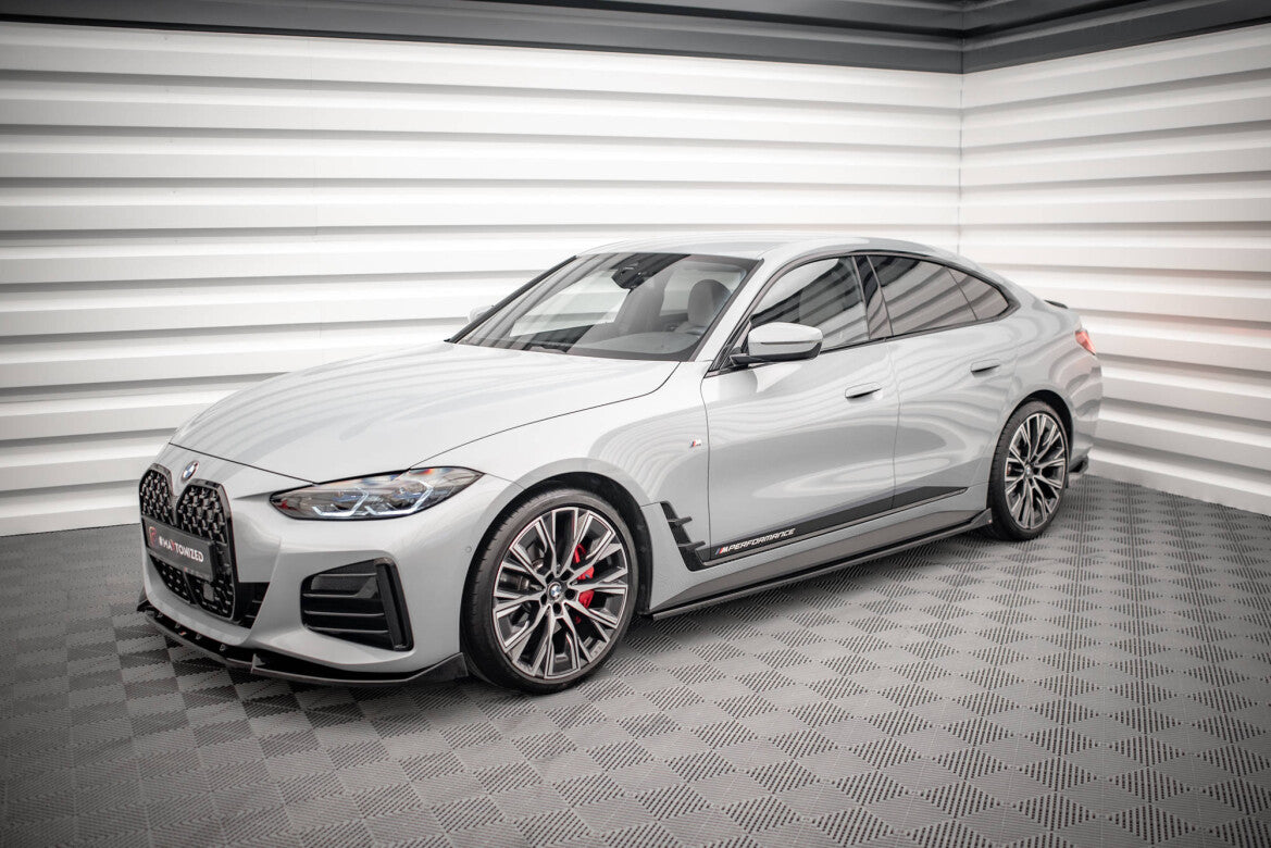 Seitenschweller Ansatz (Paar) V.2 passend für BMW 4er Gran Coupe M-Paket / M440i G26 schwarz Hochglanz