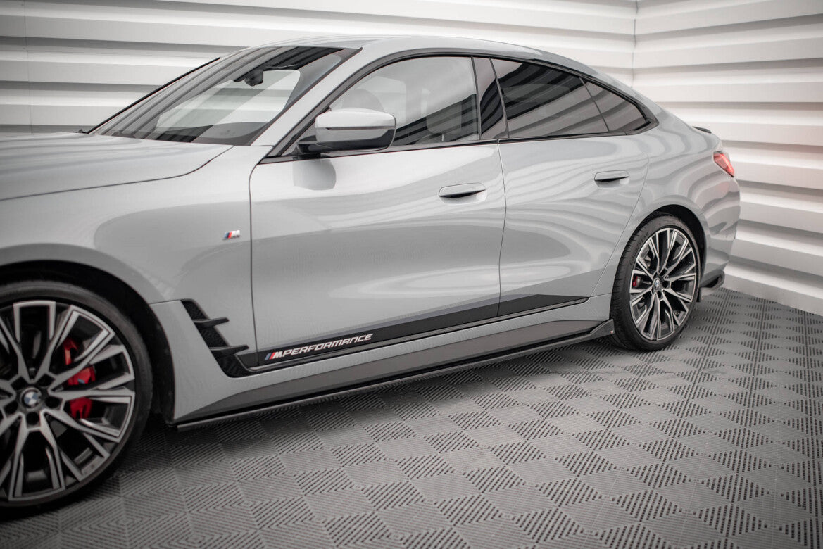 Seitenschweller Ansatz (Paar) V.2 passend für BMW 4er Gran Coupe M-Paket / M440i G26 schwarz Hochglanz