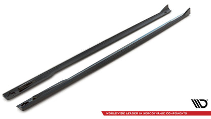 Seitenschweller Ansatz (Paar) V.2 passend für BMW 4er Gran Coupe M-Paket / M440i G26 schwarz Hochglanz