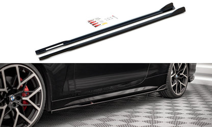 Seitenschweller Ansatz (Paar) V.2 passend für BMW 4er M-Paket / M440i G22 / G23 / G22 FL / G23 FL schwarz Hochglanz