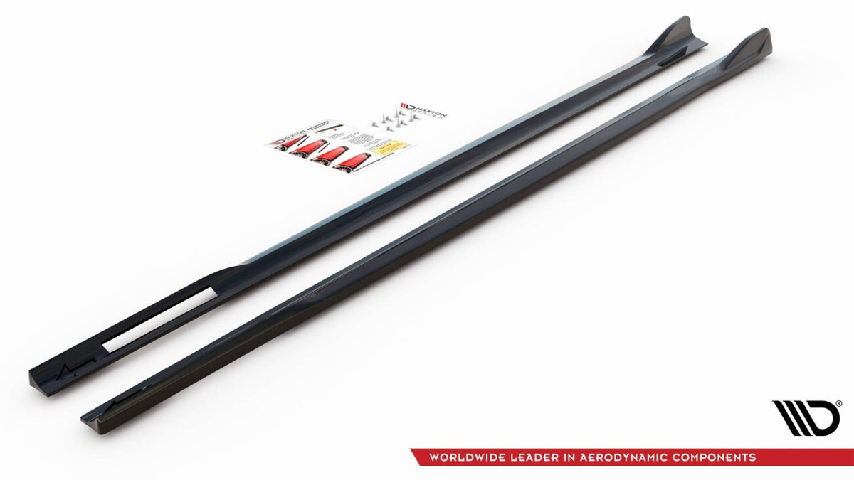 Seitenschweller Ansatz (Paar) V.2 passend für BMW 4er M-Paket / M440i G22 / G23 / G22 FL / G23 FL schwarz Hochglanz