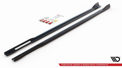 Seitenschweller Ansatz (Paar) V.2 passend für BMW 4er M-Paket / M440i G22 / G23 / G22 FL / G23 FL schwarz Hochglanz