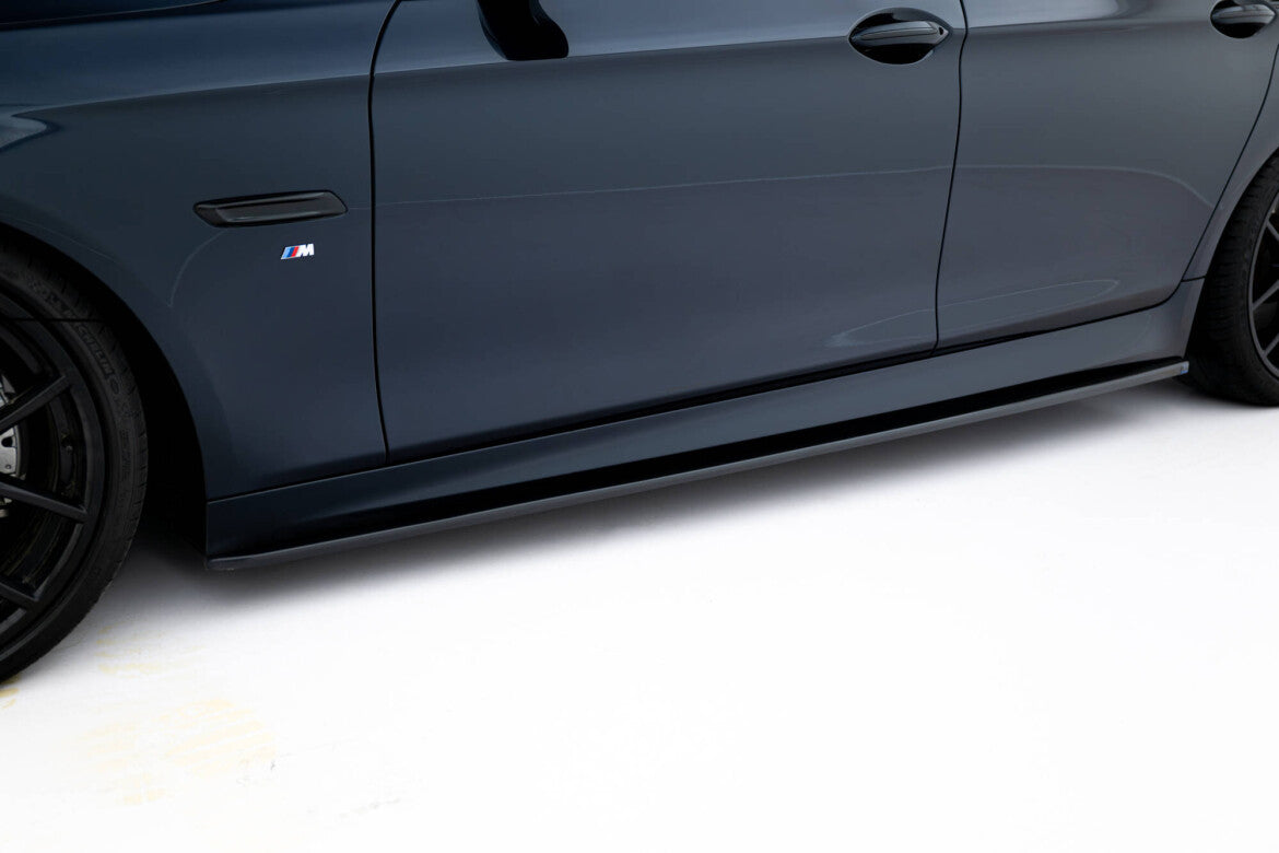 Seitenschweller Ansatz (Paar) V.2 passend für BMW 5er F10/F11 M-Paket / M5 schwarz Hochglanz