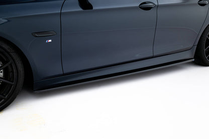 Seitenschweller Ansatz (Paar) V.2 passend für BMW 5er F10/F11 M-Paket / M5 schwarz Hochglanz