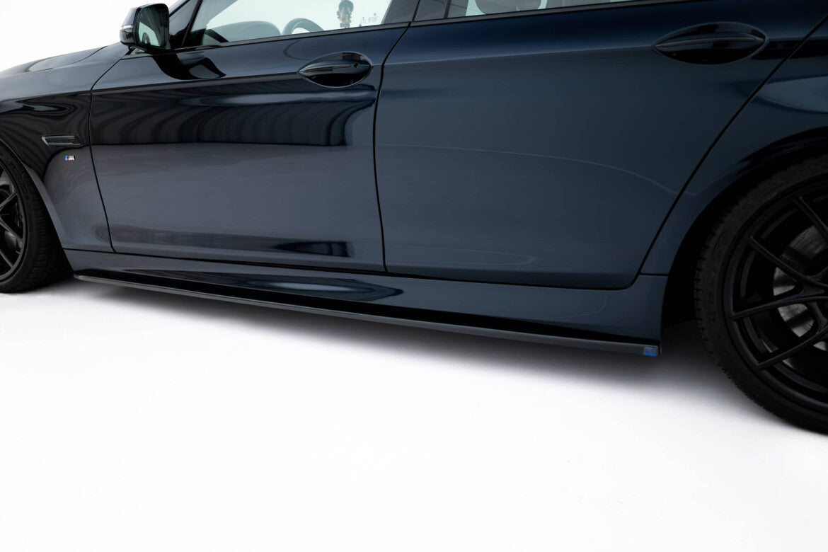 Seitenschweller Ansatz (Paar) V.2 passend für BMW 5er F10/F11 M-Paket / M5 schwarz Hochglanz